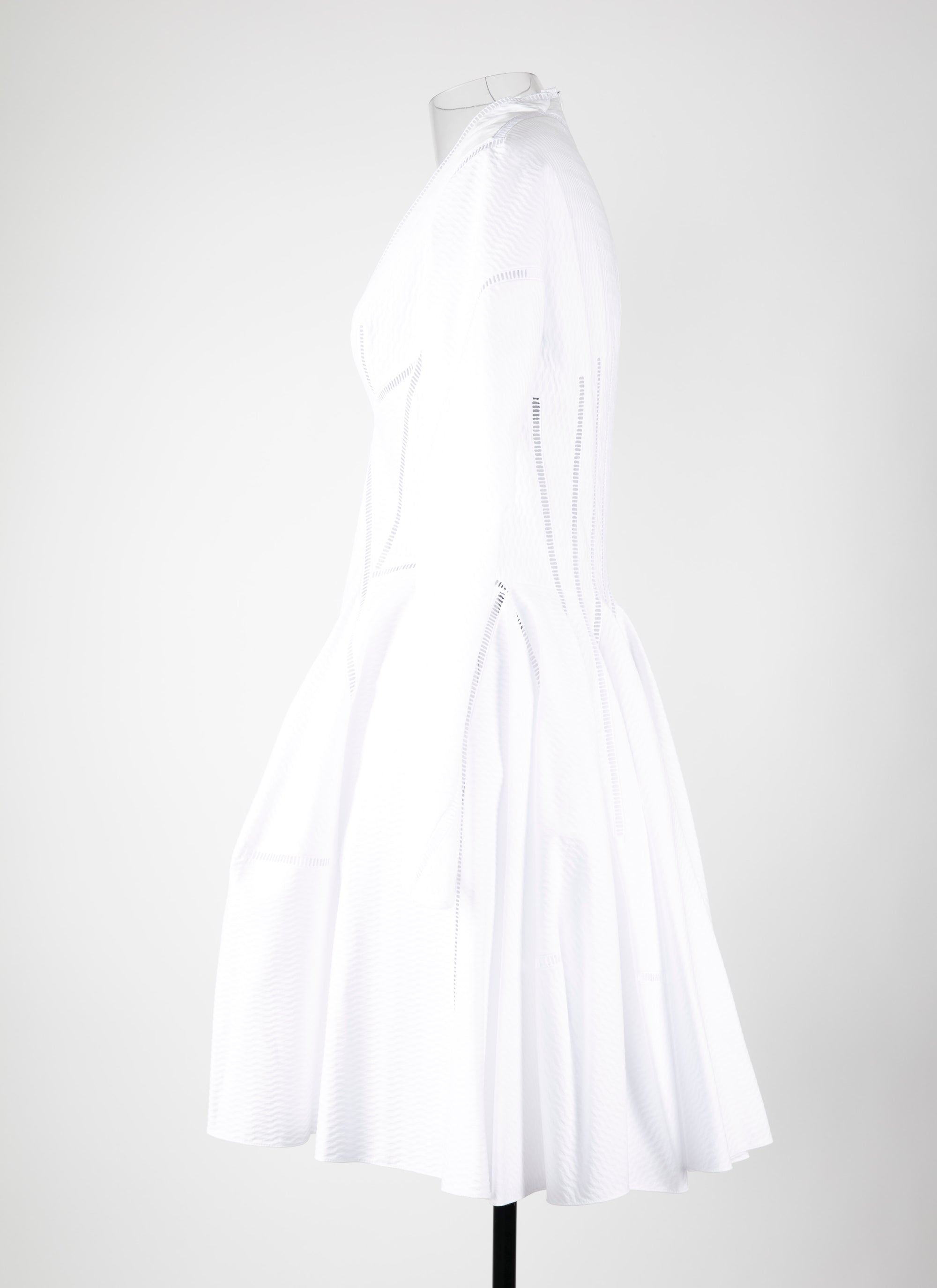 Robe à manches longues en maille - Blanc