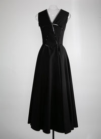 Sleeveless dress - Black
