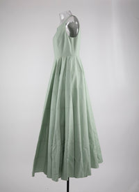 Sleeveless maxi dress - Celadon