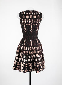 Robe sans manches à motif guépard en maille - Marron