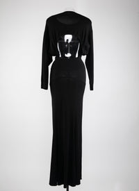 Robe à manches longues Iconique - Noir