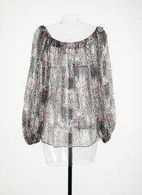 Silk floral blouse - Multicolour