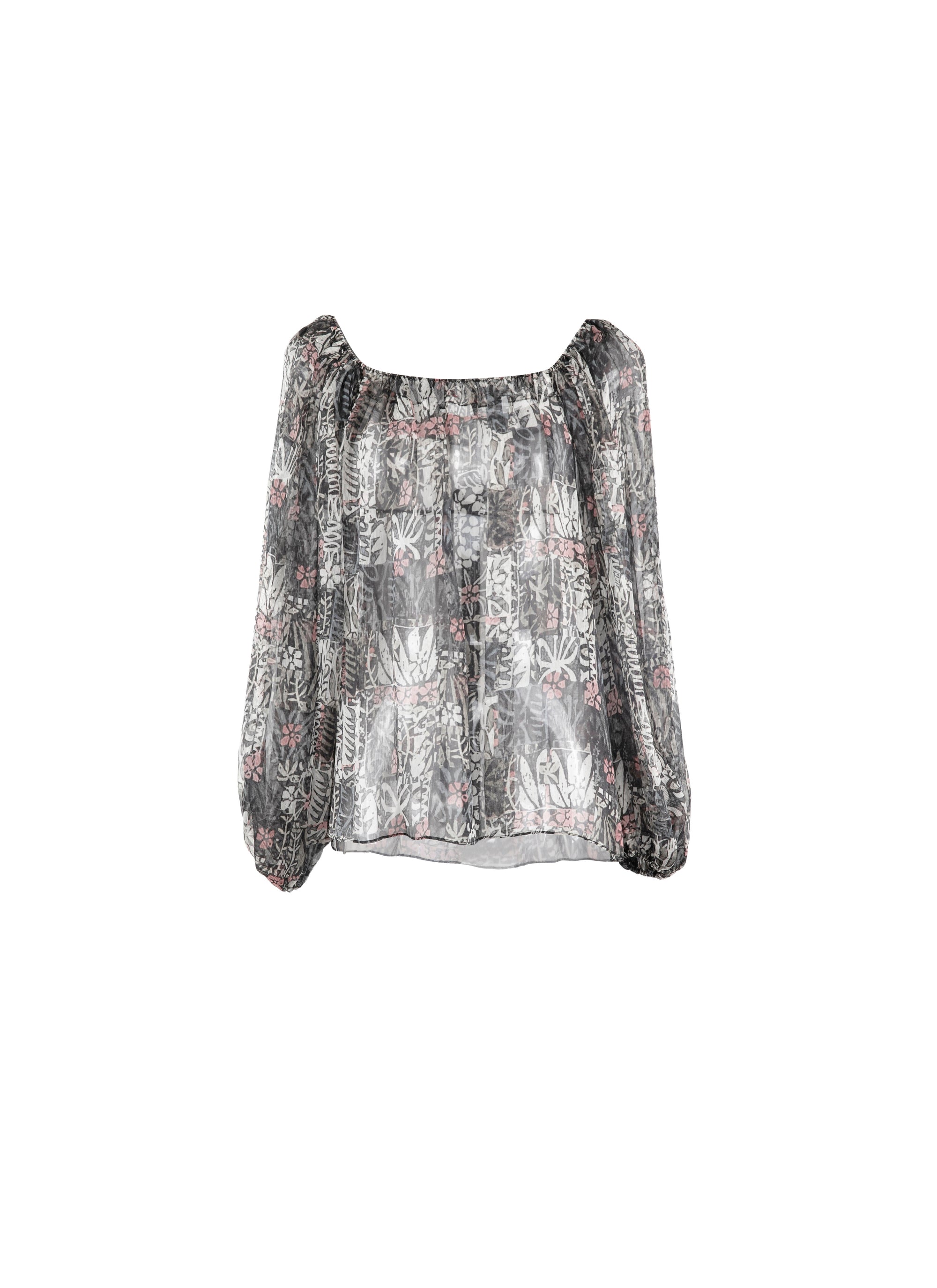 Silk floral blouse - Multicolour