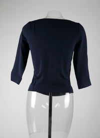 Pull à manches 3/4 en maille - Nuit