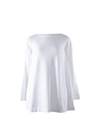 Pull à manches longues en maille - Blanc