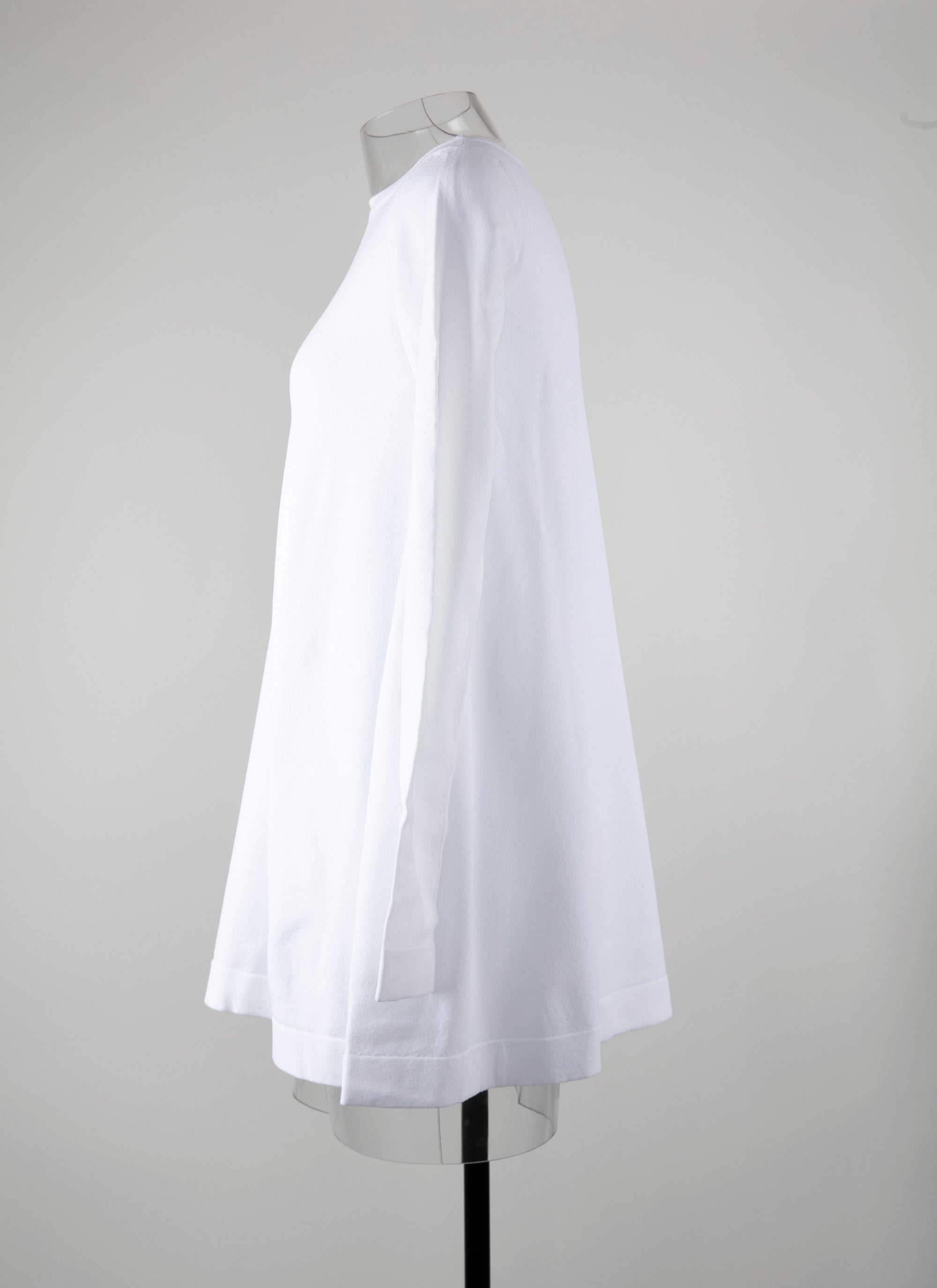 Pull à manches longues en maille - Blanc