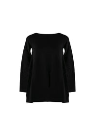 Pull à manches longues en maille - Noir Intense