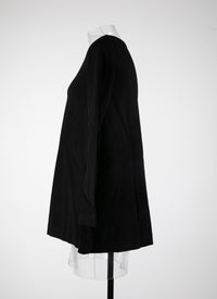 Pull à manches longues en maille - Noir Intense
