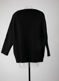 Adage Divide knitted long sleeve jumper - Black