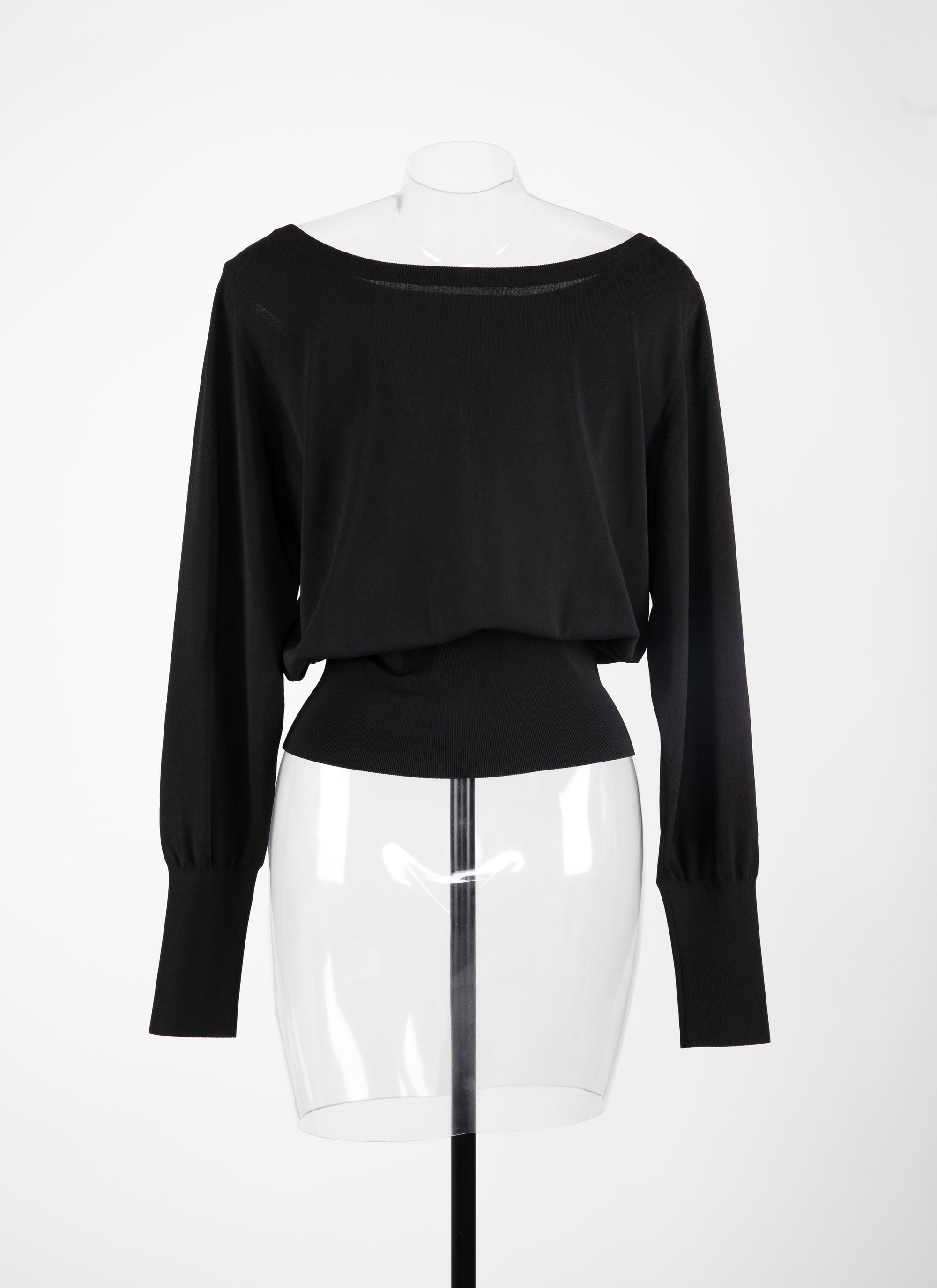 Iconic knitted long sleeve jumper - Black