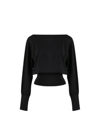 Iconic knitted long sleeve jumper - Black