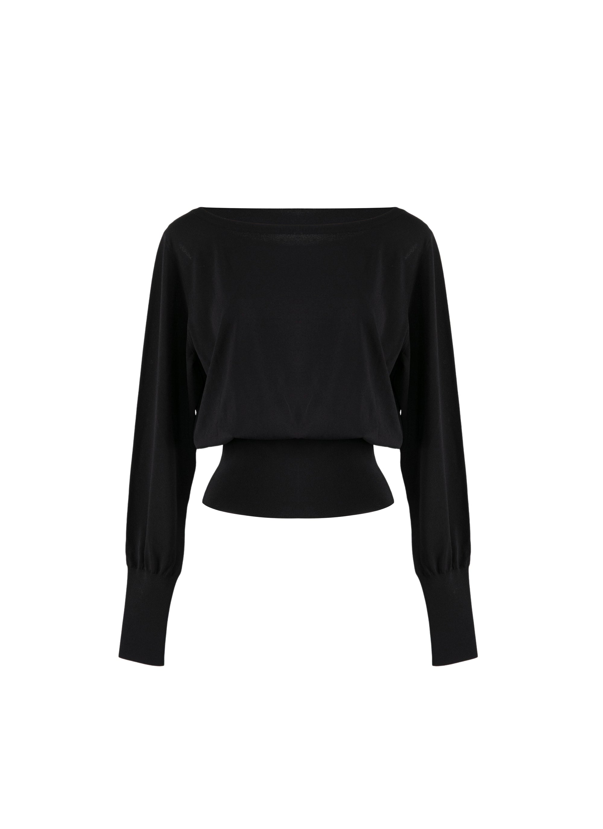 Iconic knitted long sleeve jumper - Black