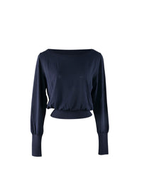 Pull à manches longues Iconique en maille - Nuit