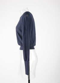 Pull à manches longues Iconique en maille - Nuit