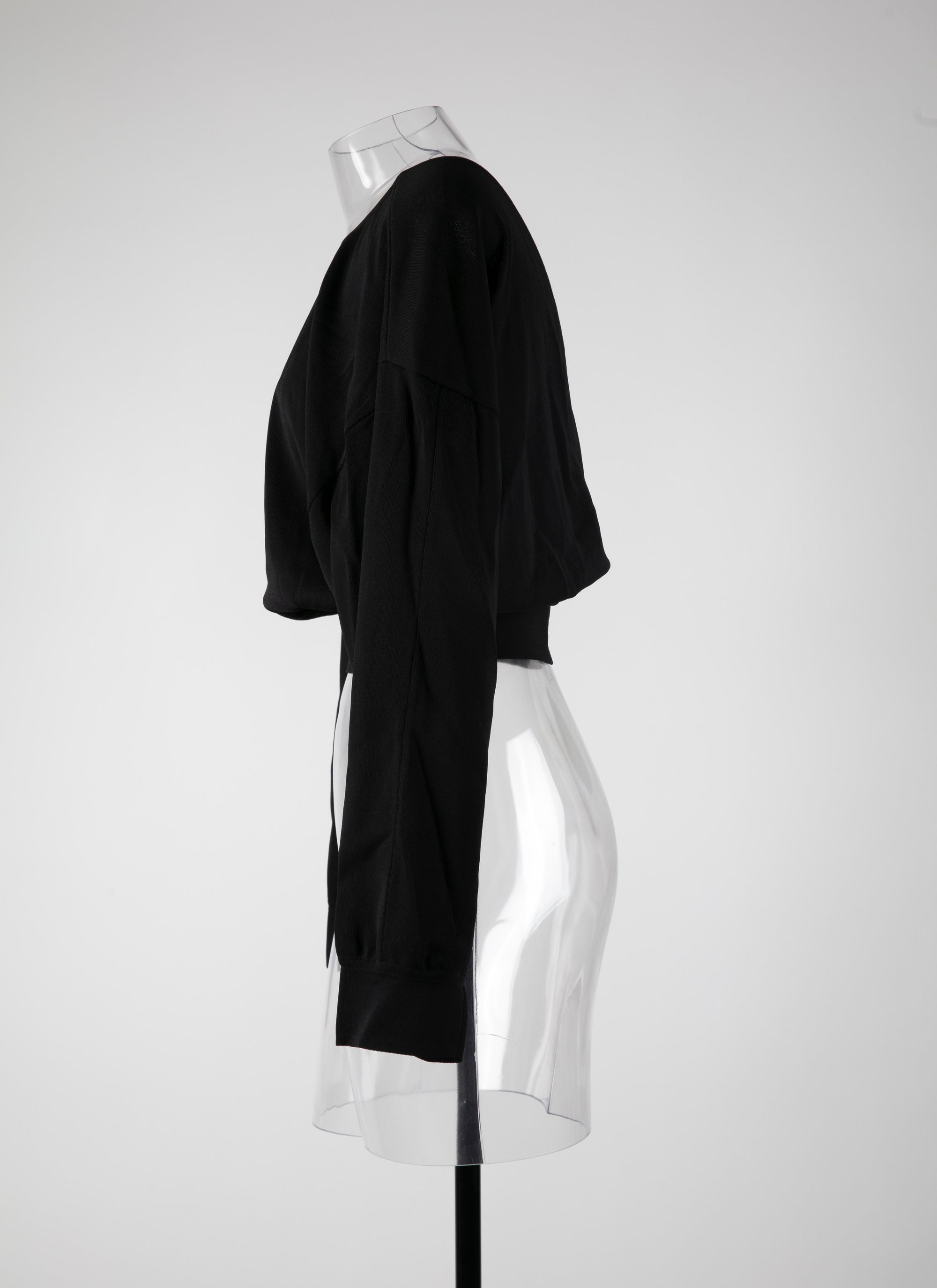 Iconic knitted bat-sleeve jumper - Black