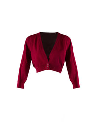 Cardigan à manches longues en maille - Magenta