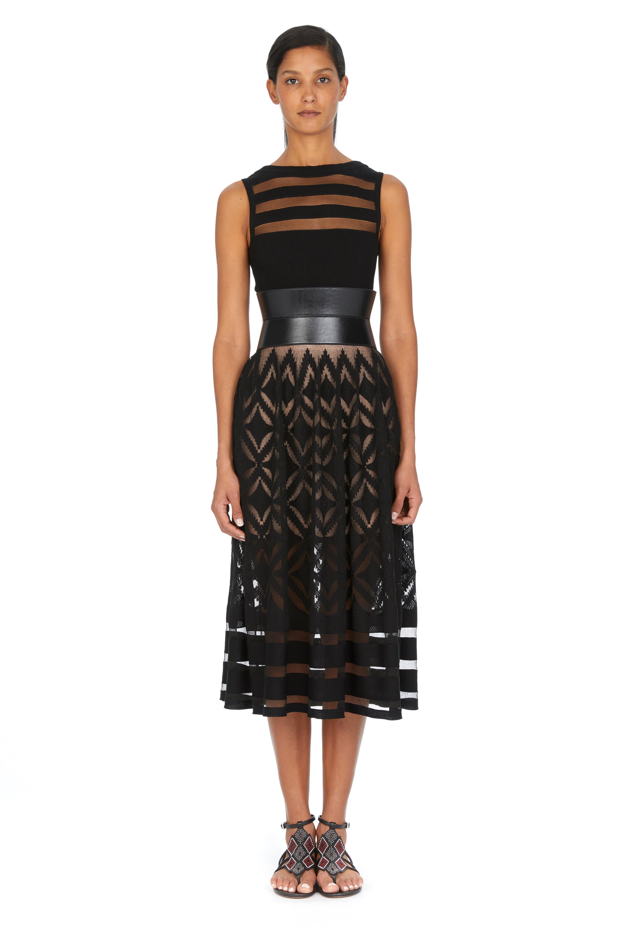Sleeveless maxi dress Natte - Black