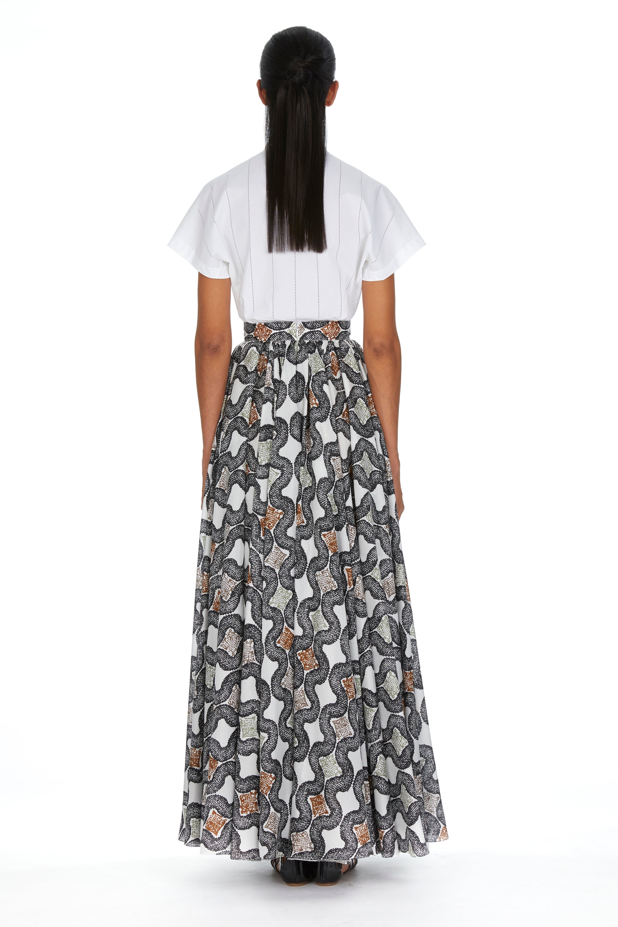 Short-sleeved shirt in daytime poplin - White