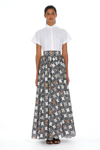 Short-sleeved shirt in daytime poplin - White