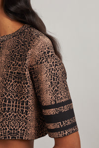 Animal jacquard knit jumper - Black & Flesh